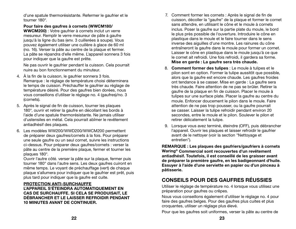 Waring WWD200 User Manual | Page 12 / 15