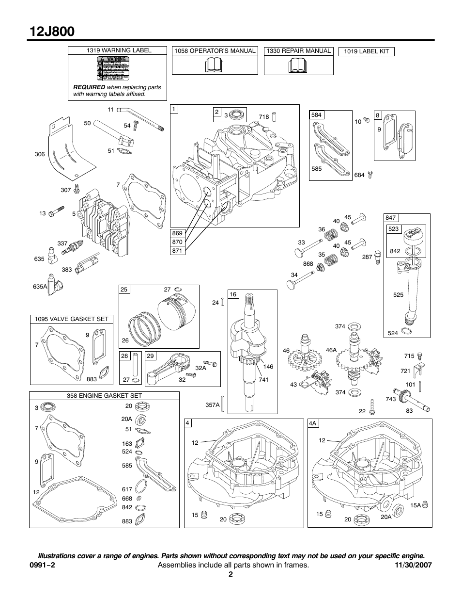 Briggs & Stratton 12J800 User Manual | Page 2 / 16