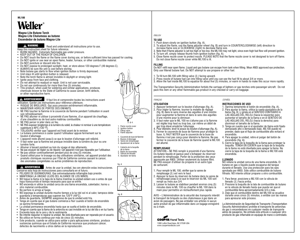 Weller ML100 User Manual | 1 page
