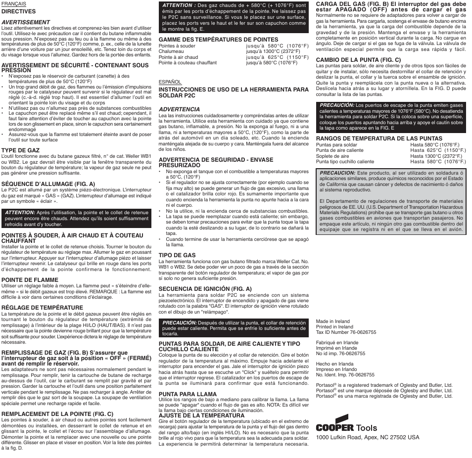 Weller Cordless Soldering Tool User Manual | Page 2 / 2