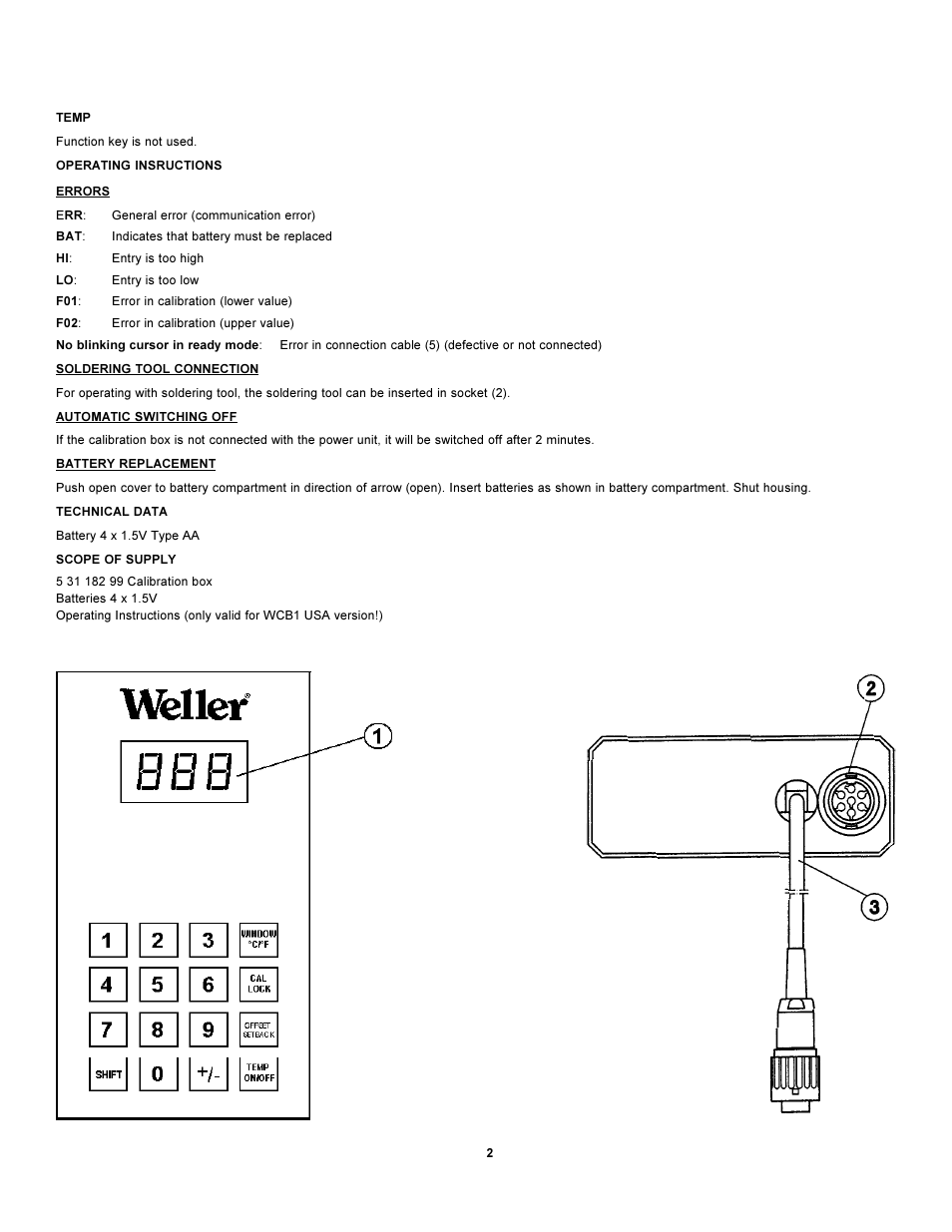 Weller WCB1 User Manual | Page 2 / 2