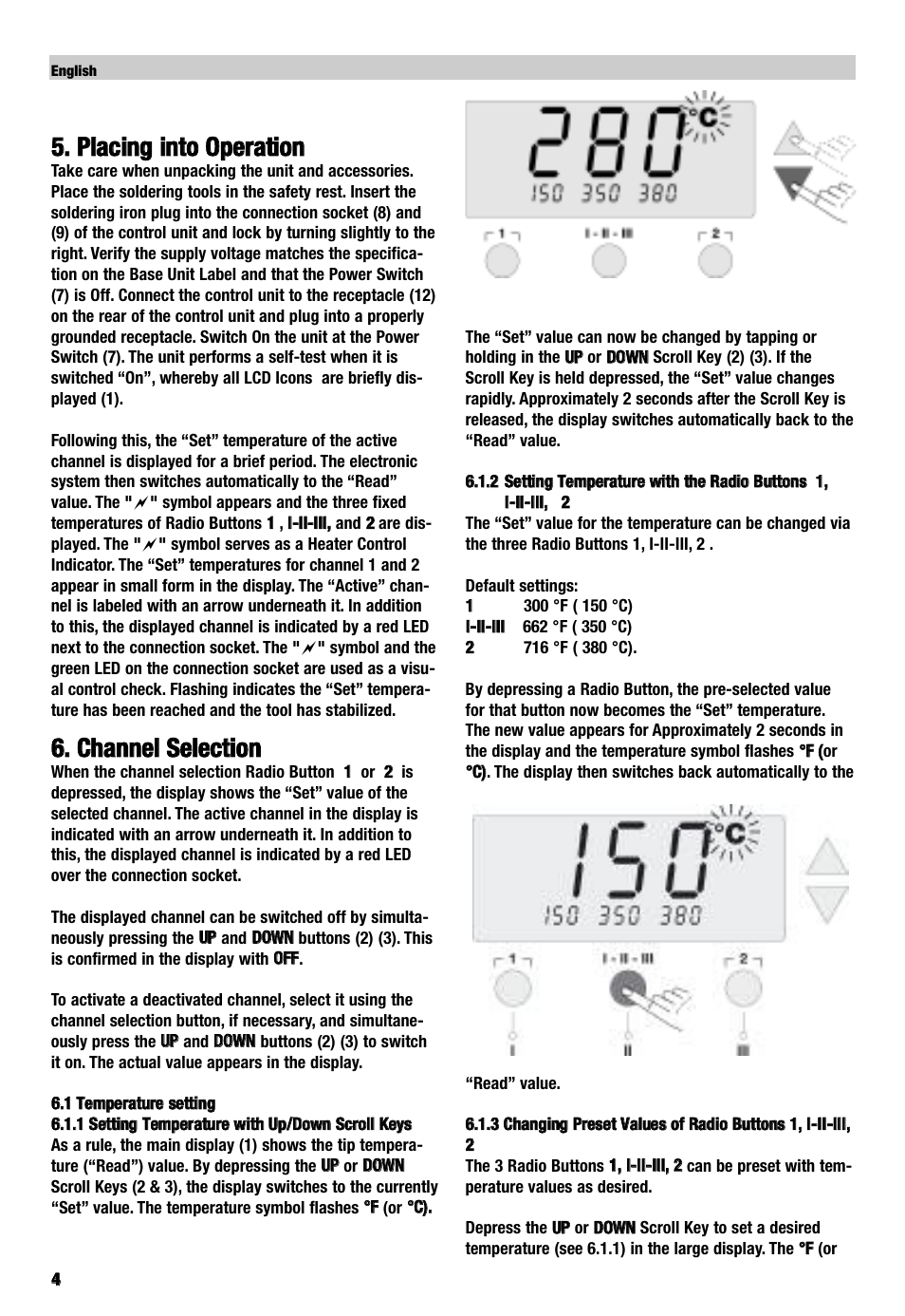 Ppllaacciinngg iinnttoo ooppeerraattiioonn | Weller WD2000M User Manual | Page 6 / 22