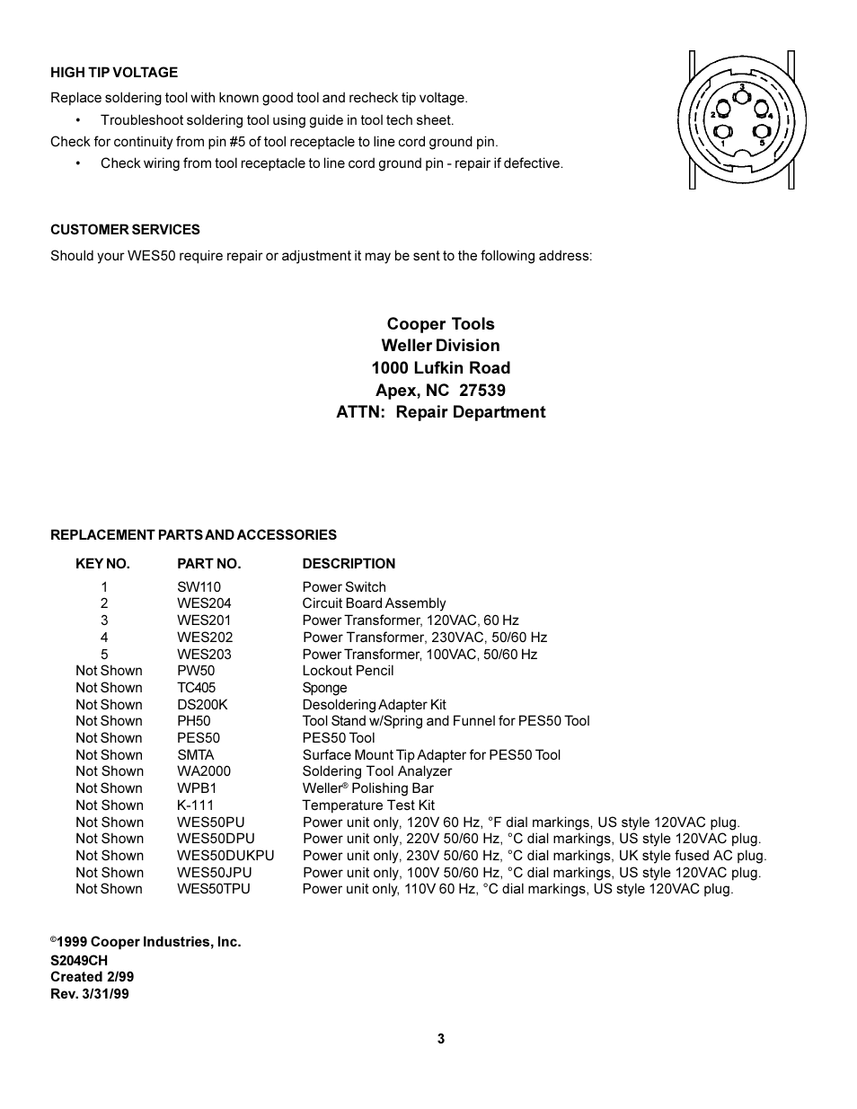 Weller WES50 User Manual | Page 3 / 4