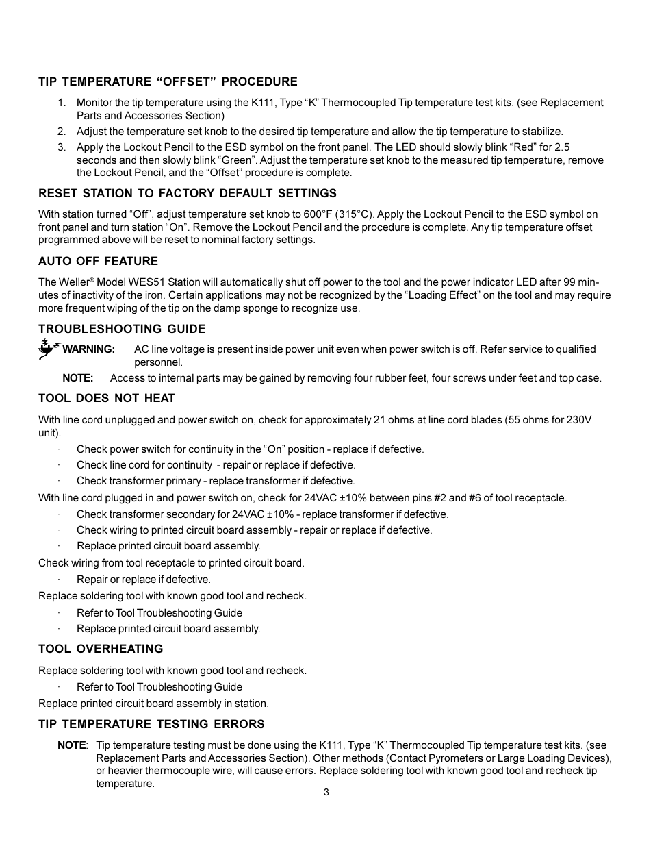 Weller WES51 User Manual | Page 3 / 7