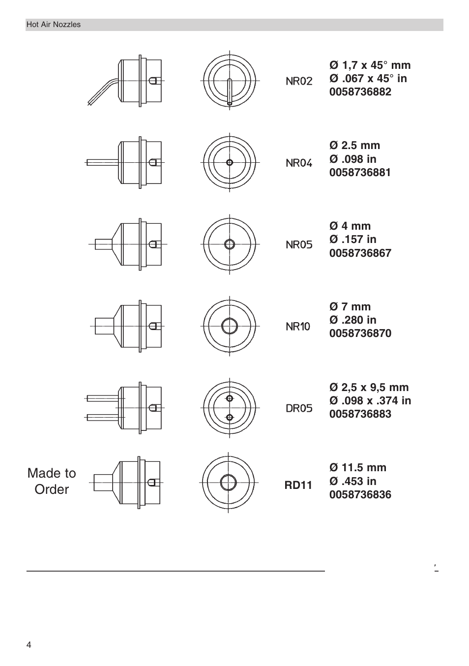 Made to order | Weller WHA900 User Manual | Page 6 / 11
