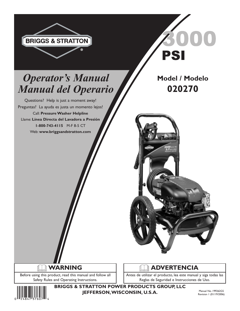 Briggs & Stratton 20270 User Manual | 36 pages
