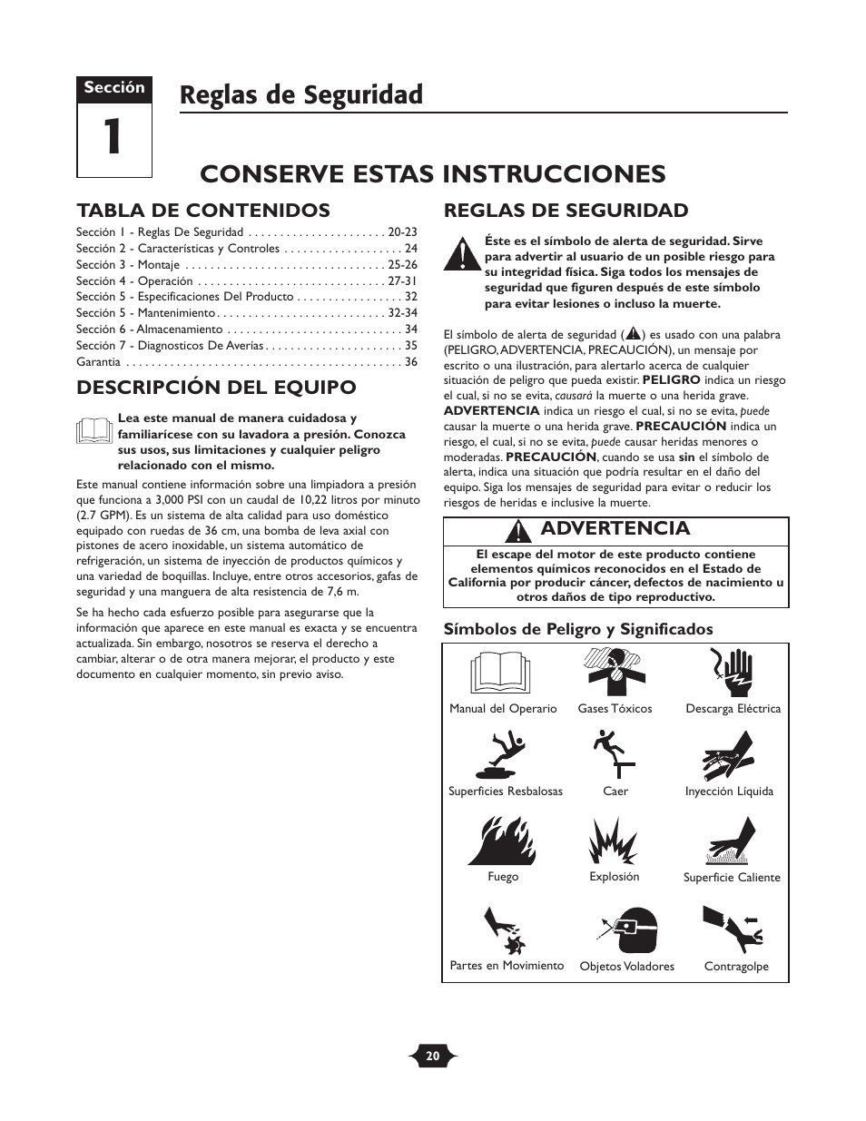 Briggs & Stratton 20270 User Manual | Page 20 / 36