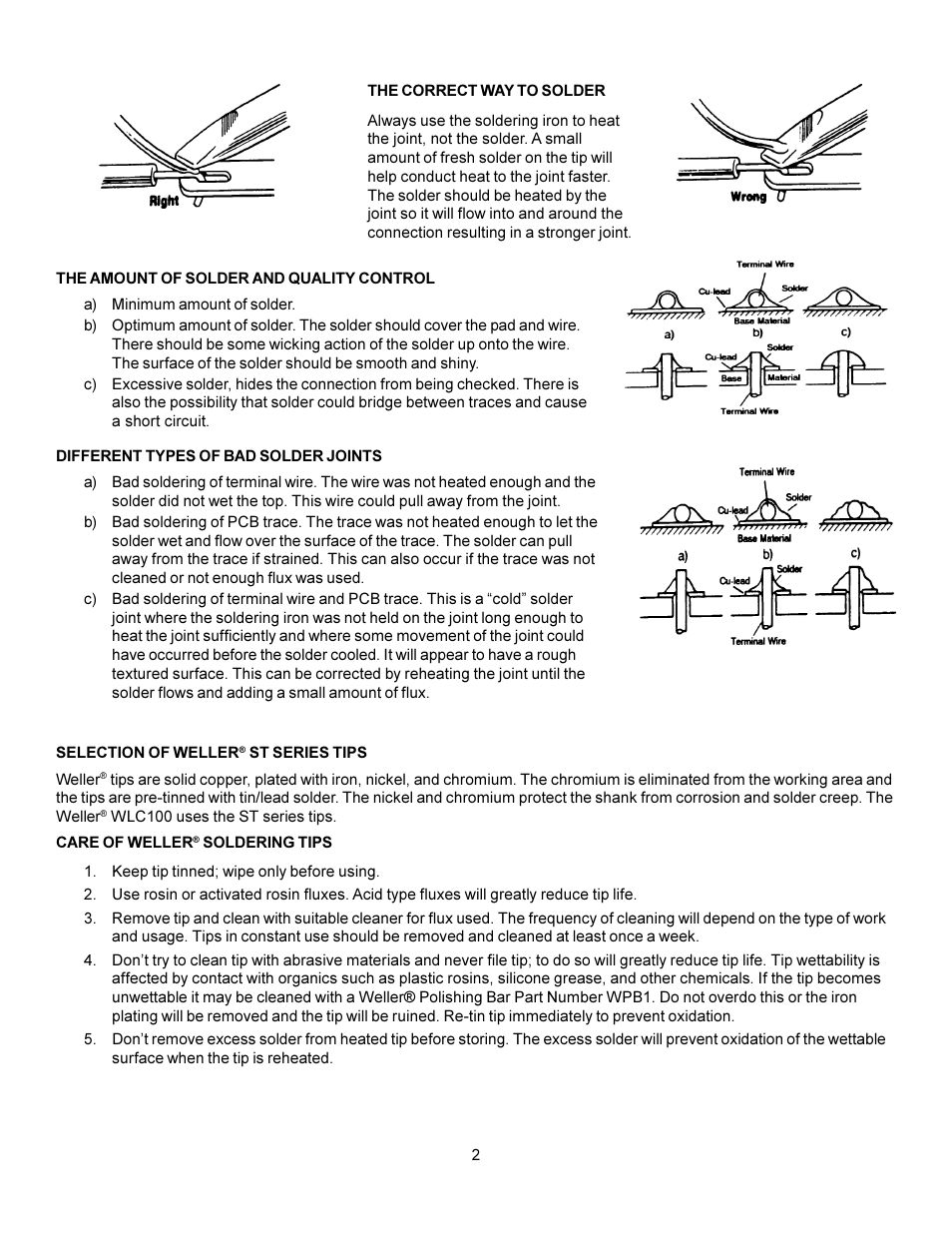 Weller WLC100 User Manual | Page 2 / 3