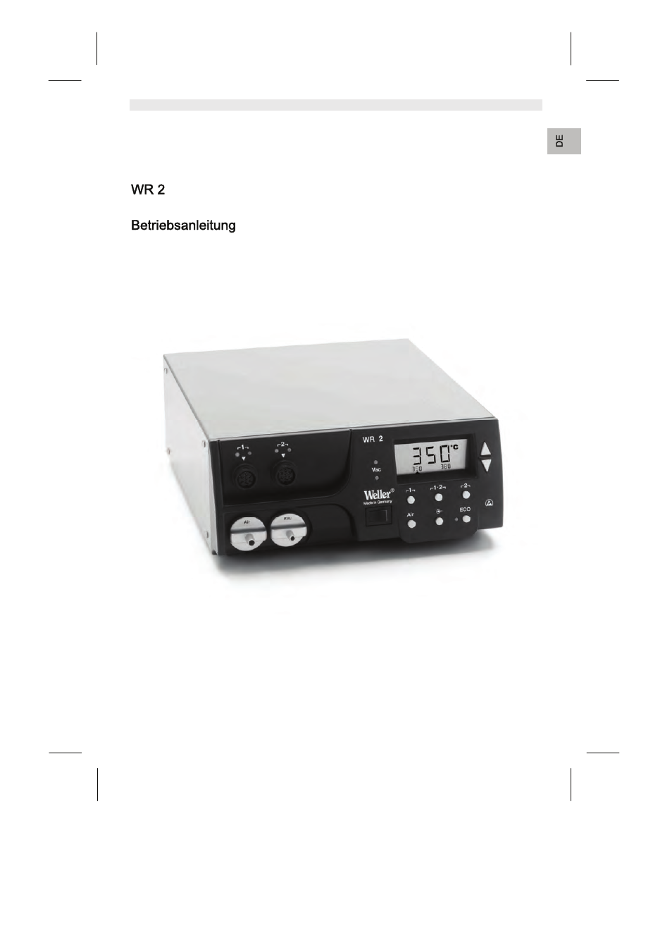 Weller WR2 User Manual | 65 pages