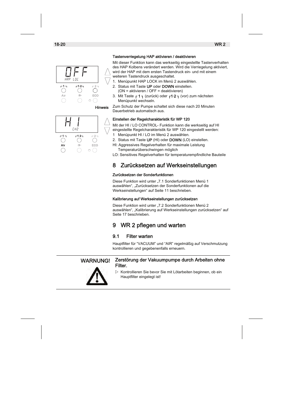 Weller WR2 User Manual | Page 18 / 65