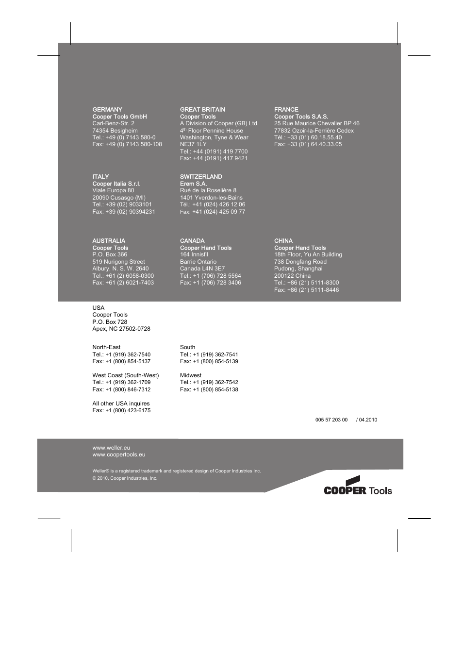 Weller WR2 User Manual | Page 65 / 65