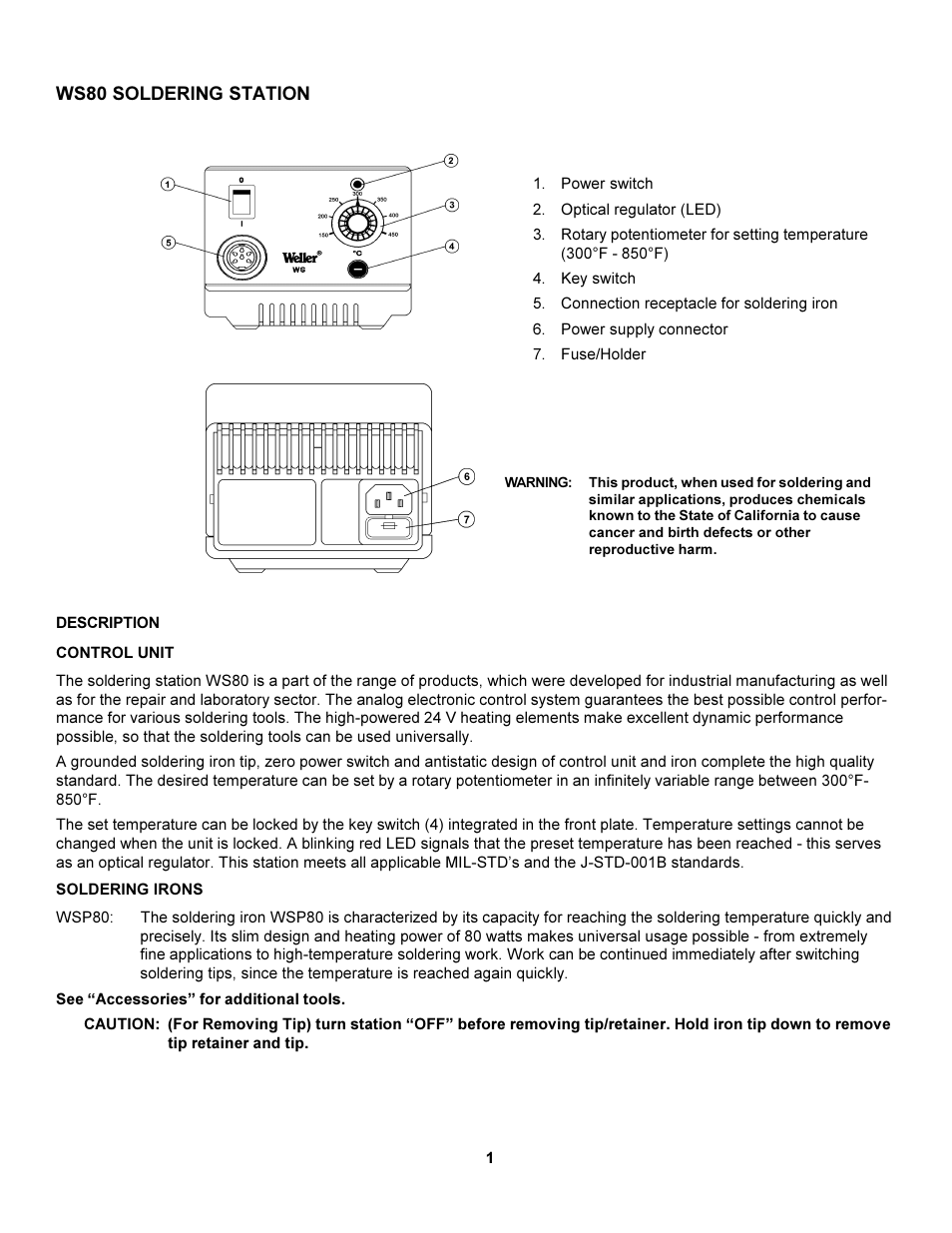 Weller WS80 User Manual | 3 pages