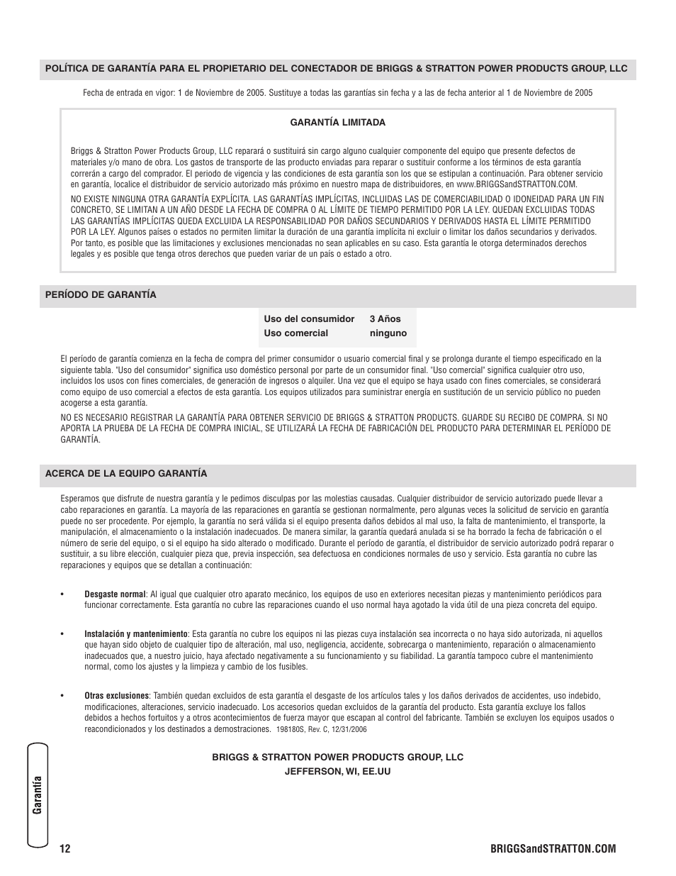 Briggs & Stratton Portable Generator User Manual | Page 28 / 40