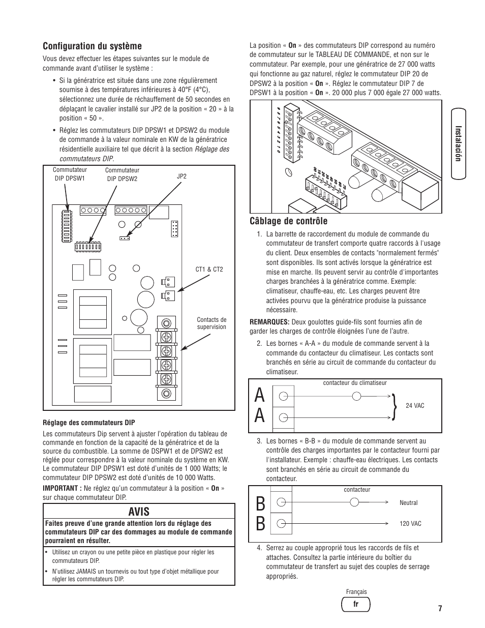 Avis | Briggs & Stratton Portable Generator User Manual | Page 35 / 40