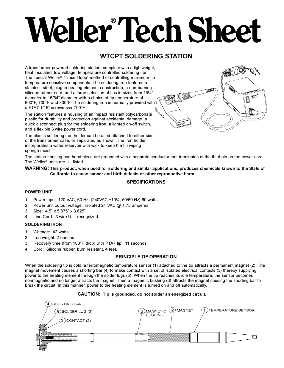 Weller WTCPT User Manual | 4 pages