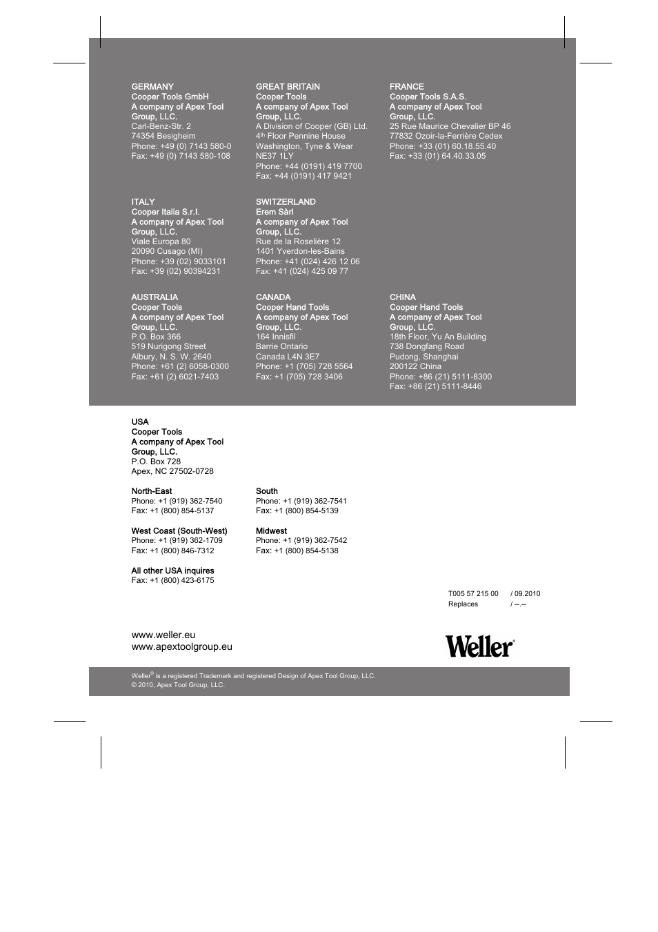 Weller WX2 User Manual | Page 128 / 128