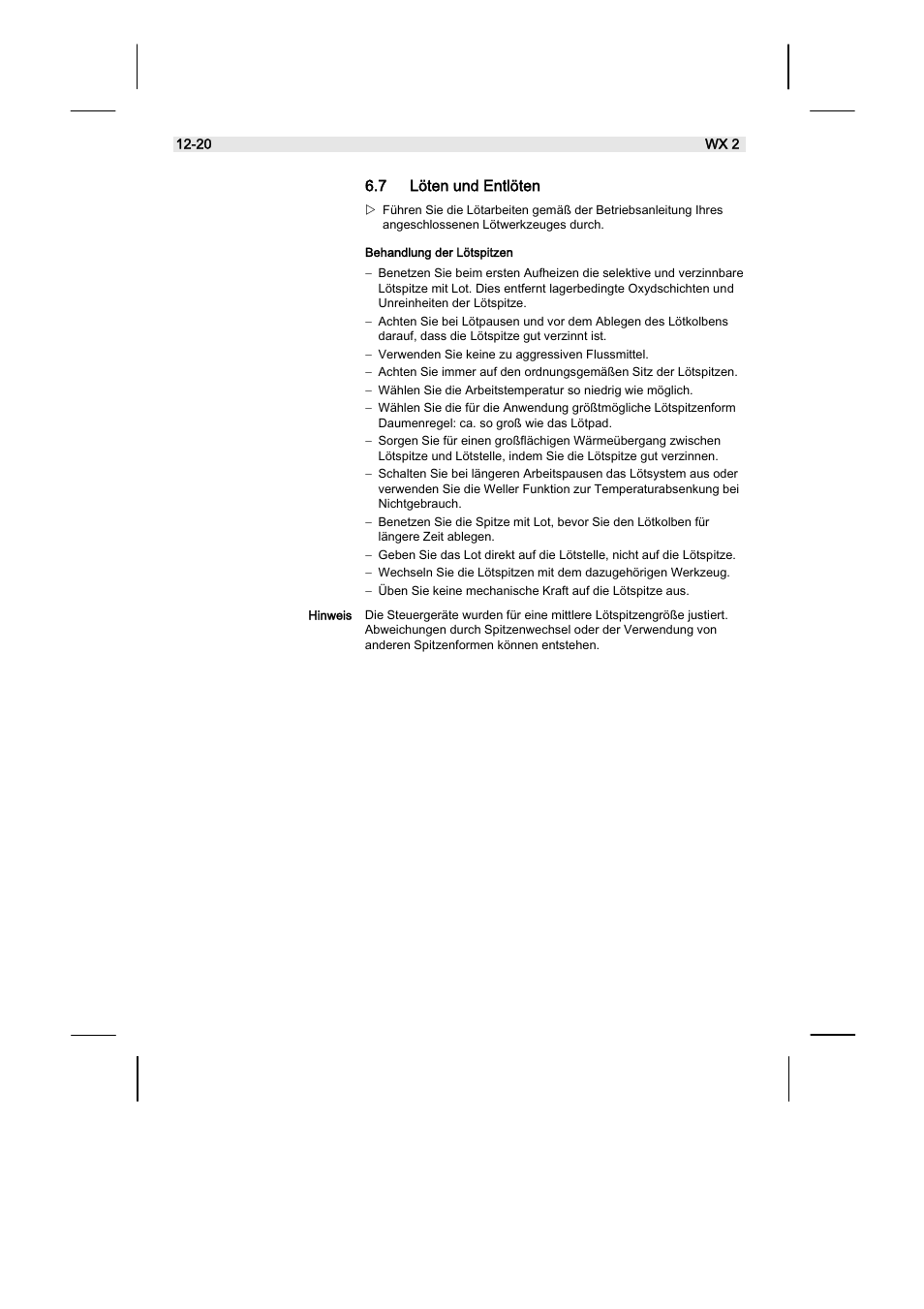 7 löten und entlöten | Weller WX2 User Manual | Page 16 / 128