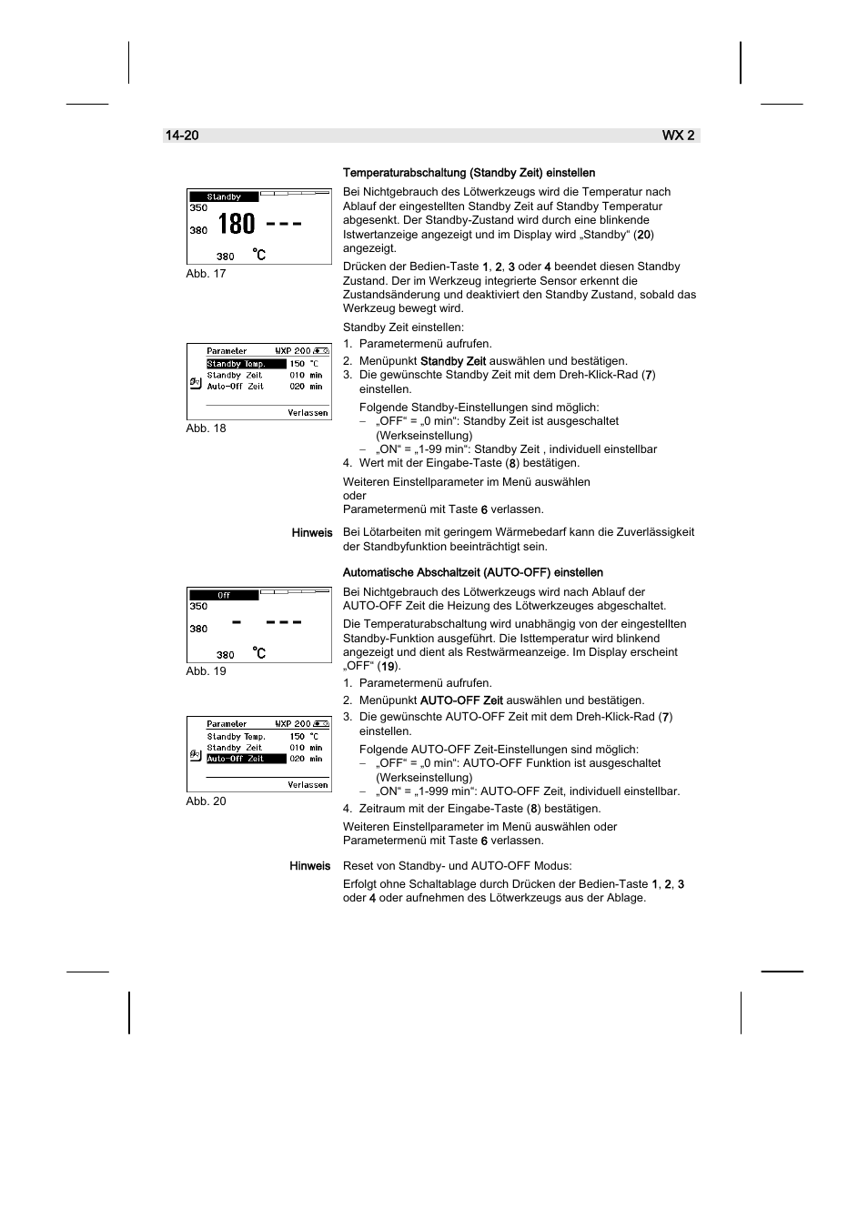 Weller WX2 User Manual | Page 18 / 128