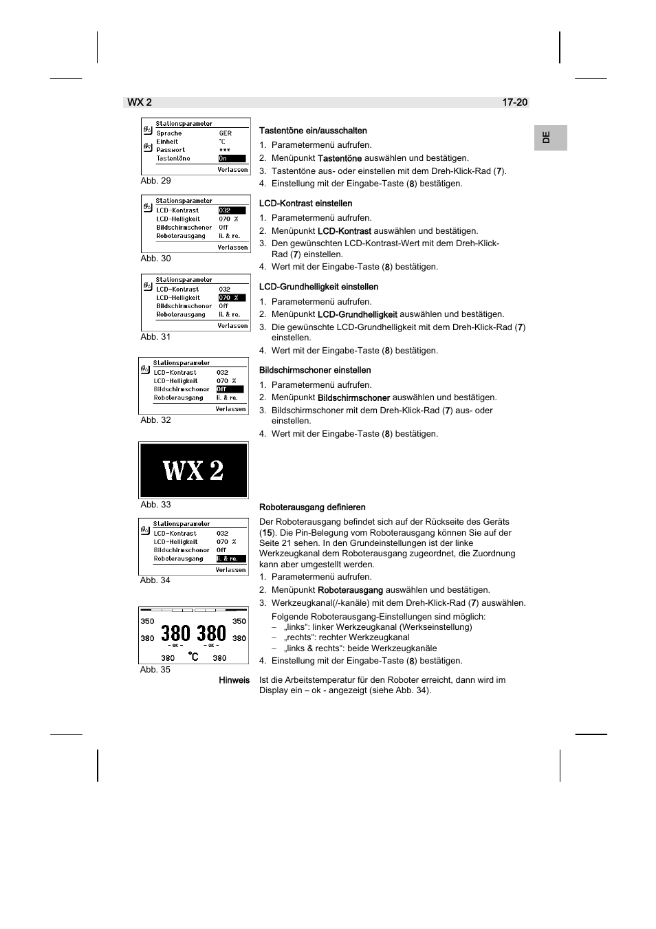 Weller WX2 User Manual | Page 21 / 128