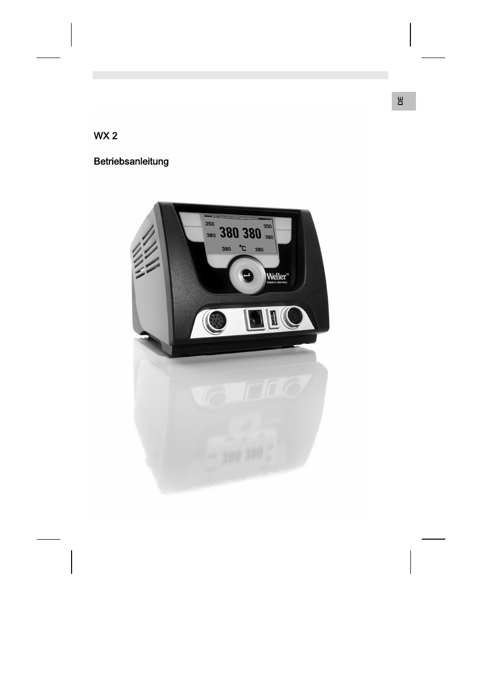 Wx 2 betriebsanleitung | Weller WX2 User Manual | Page 5 / 128