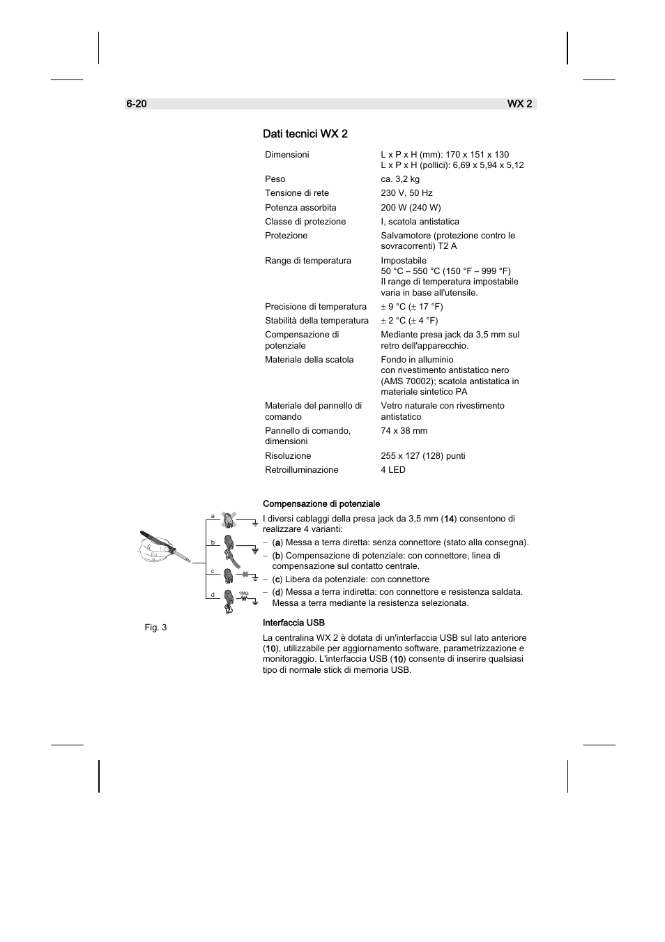 Dati tecnici wx 2 | Weller WX2 User Manual | Page 90 / 128