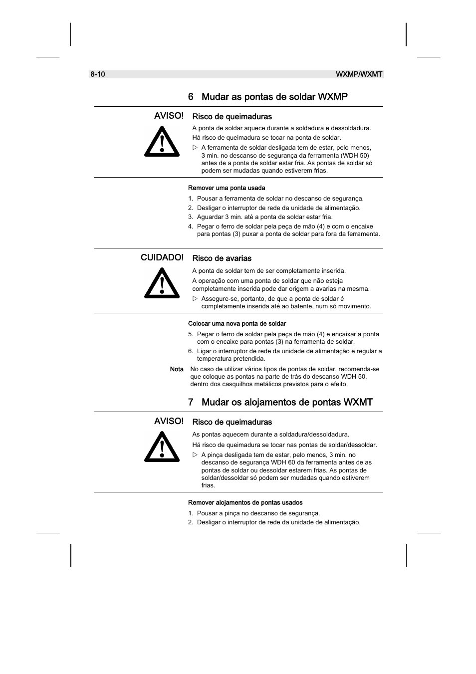 Weller WXMT User Manual | Page 64 / 72
