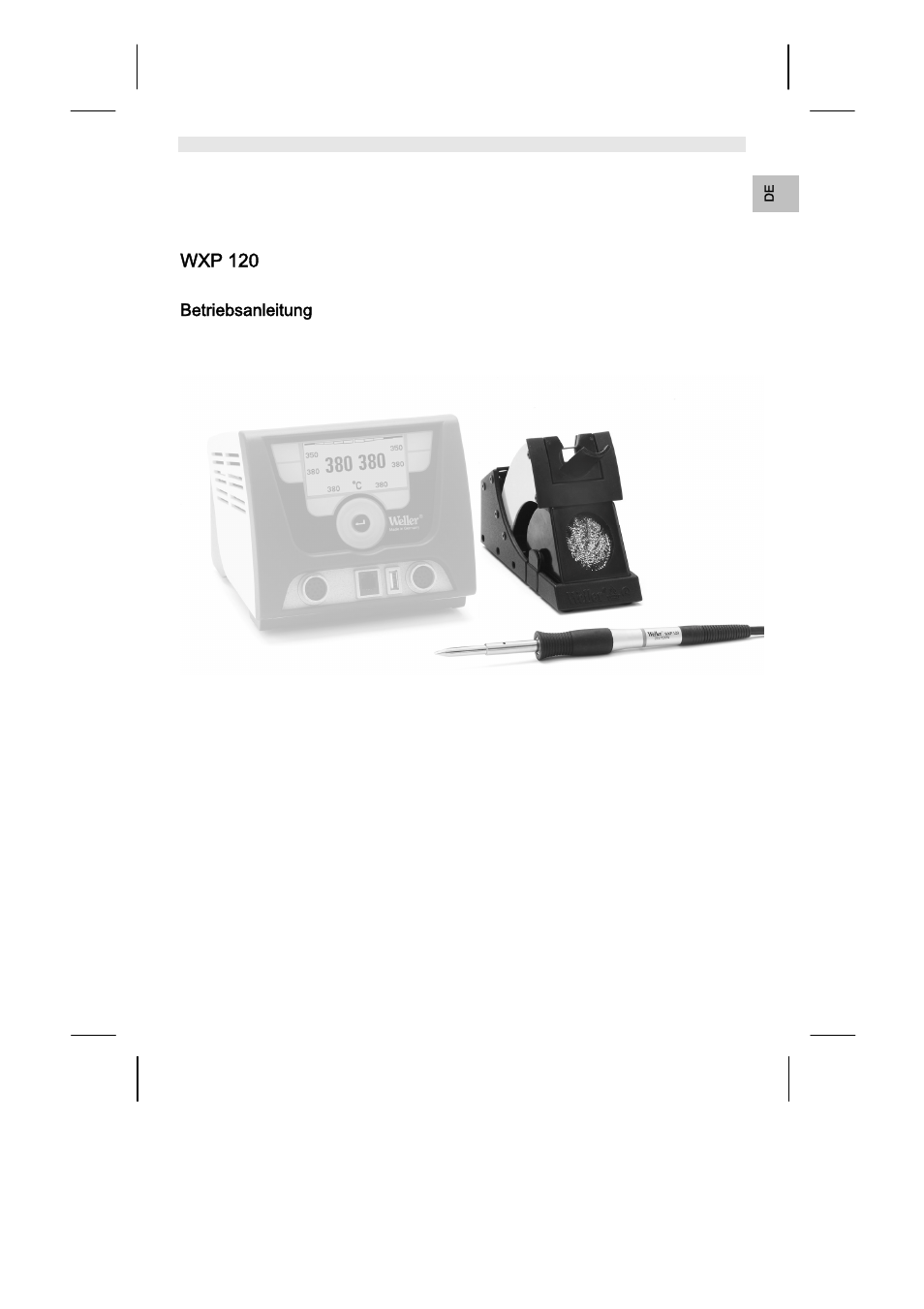 Wxp 120, Betriebsanleitung | Weller WX120 User Manual | Page 4 / 56