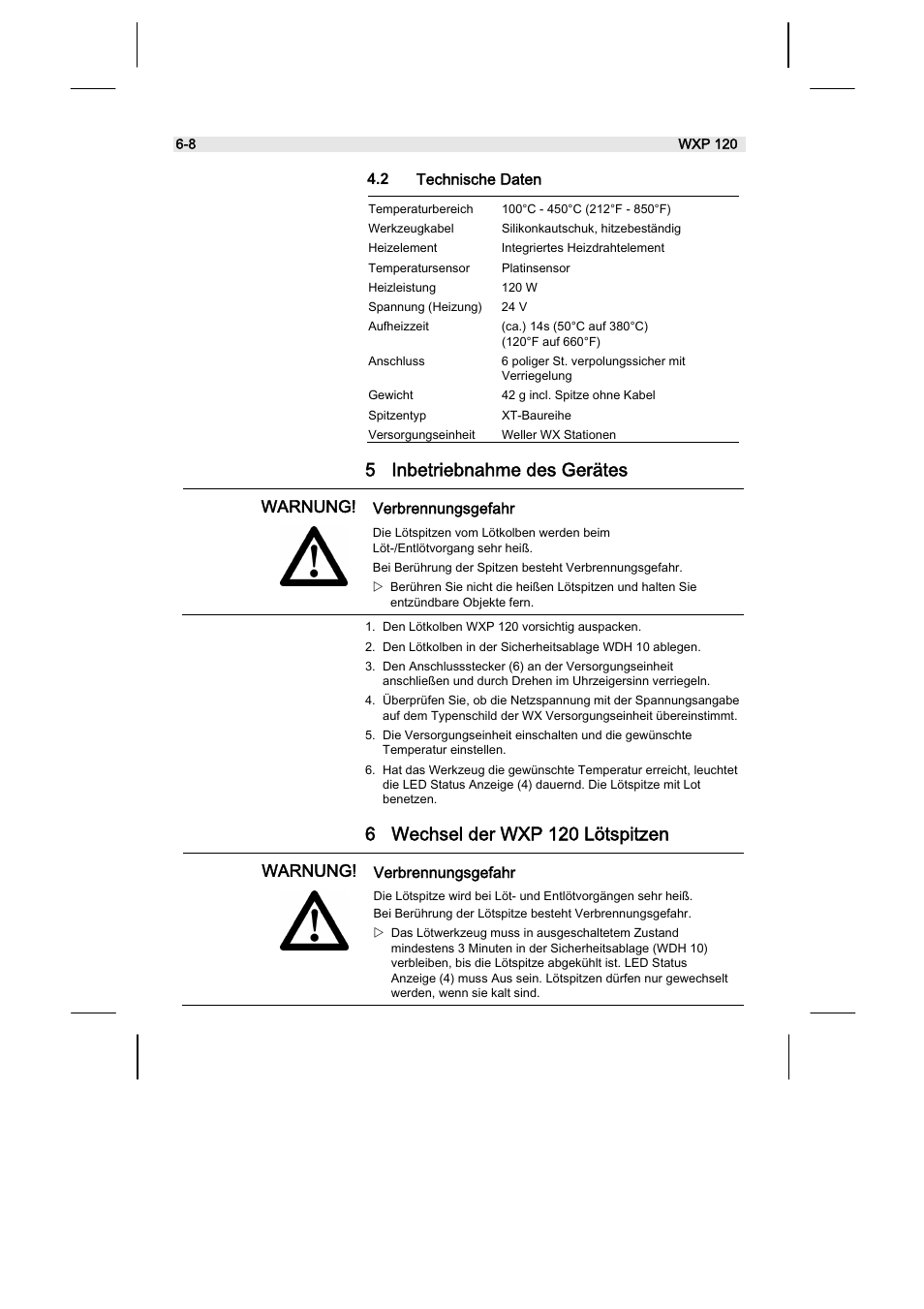Weller WX120 User Manual | Page 9 / 56