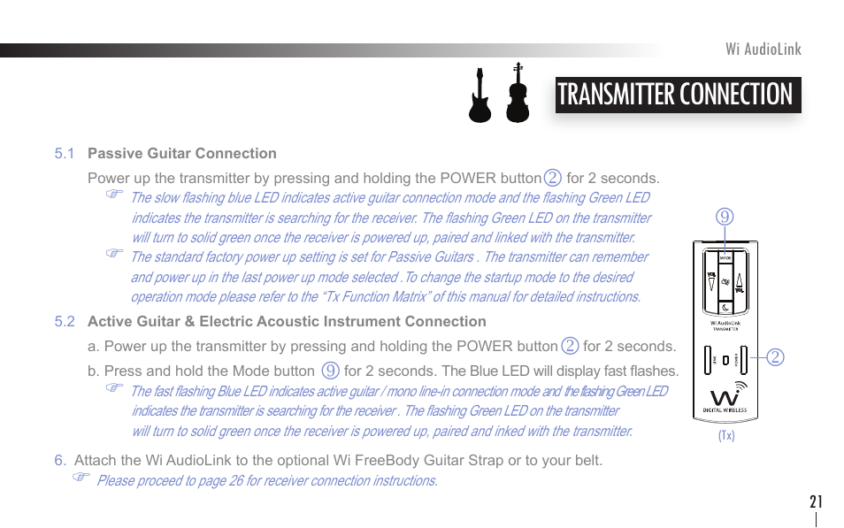 Transmitter connection, Kr k | Wi Digital Systems Wi-AudioLink User Guide User Manual | Page 21 / 42