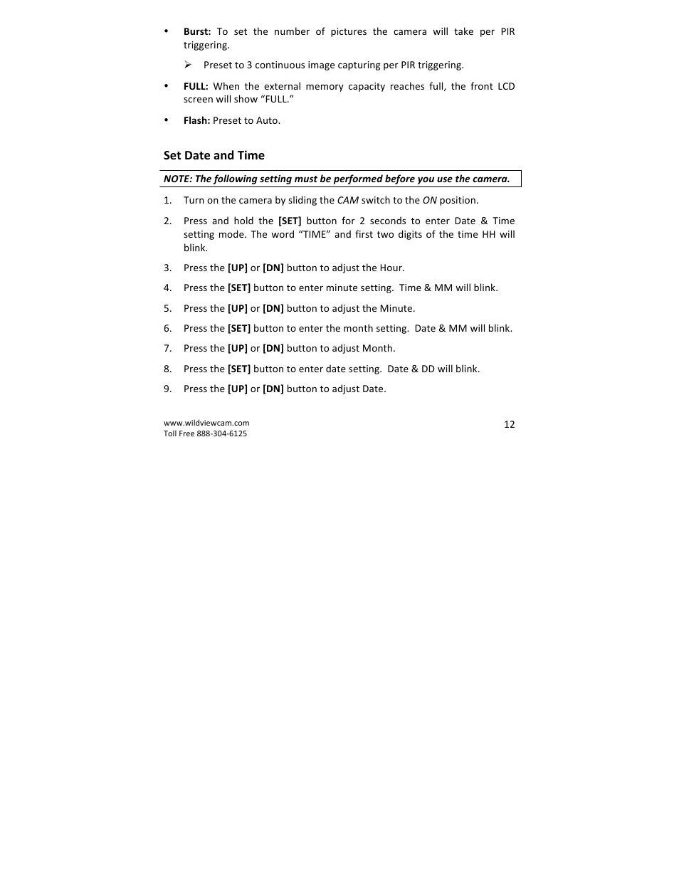 Wildview STC-TGLBC2 EZ-Cam (Bubba Cam) User Manual | Page 12 / 29