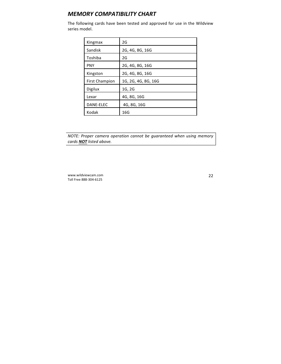 Wildview STC-TGLBC2 EZ-Cam (Bubba Cam) User Manual | Page 22 / 29