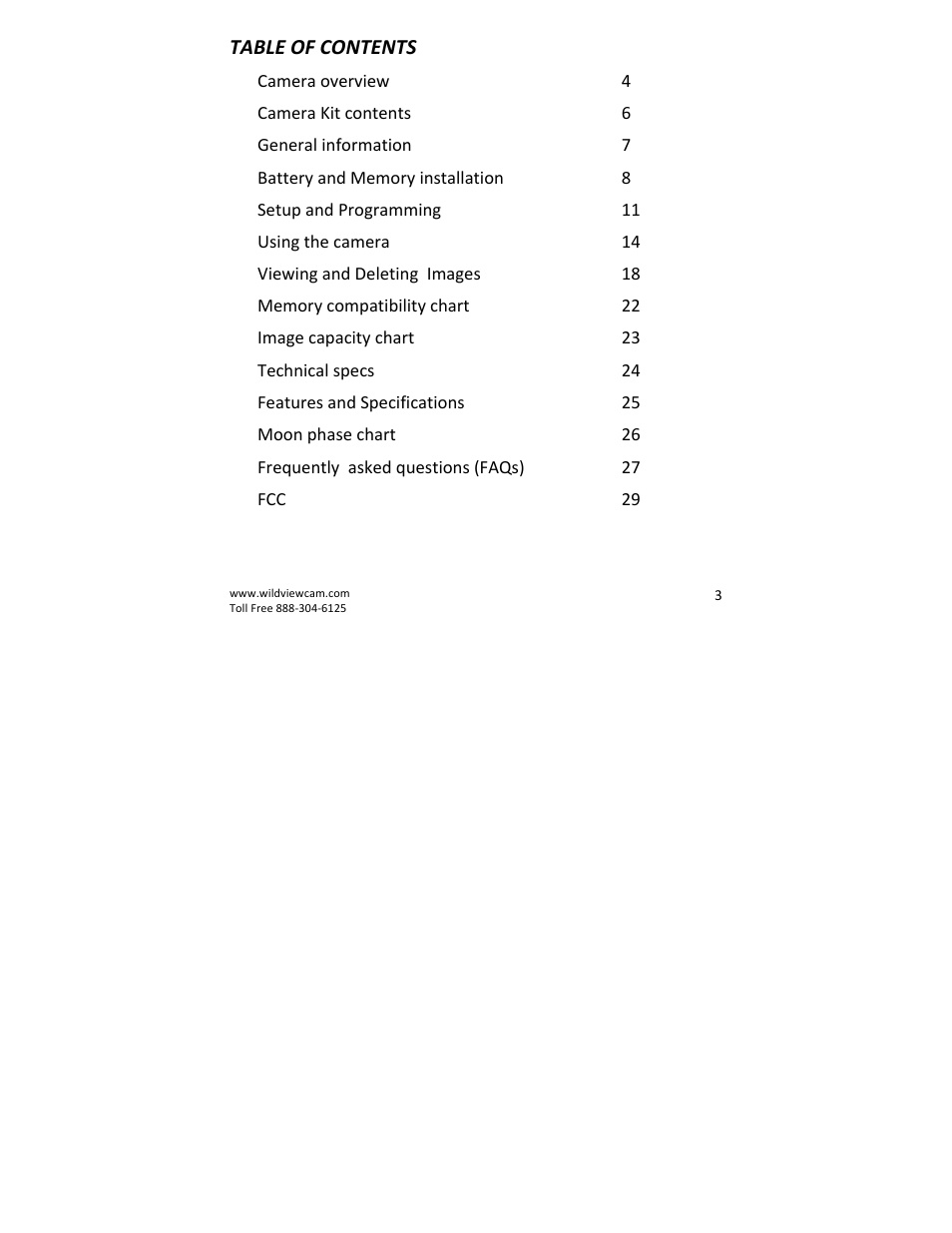 Wildview STC-TGLBC2 EZ-Cam (Bubba Cam) User Manual | Page 3 / 29