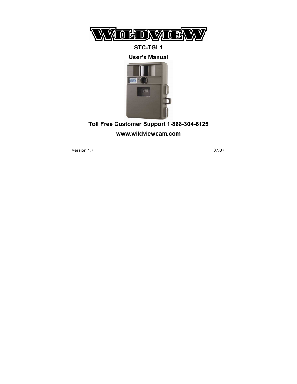 Wildview STC-TGL1 User Manual | 24 pages