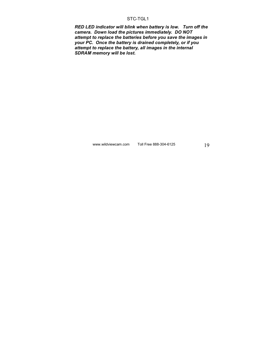 Wildview STC-TGL1 User Manual | Page 19 / 24