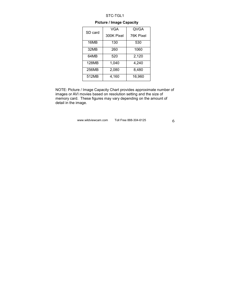 Wildview STC-TGL1 User Manual | Page 6 / 24