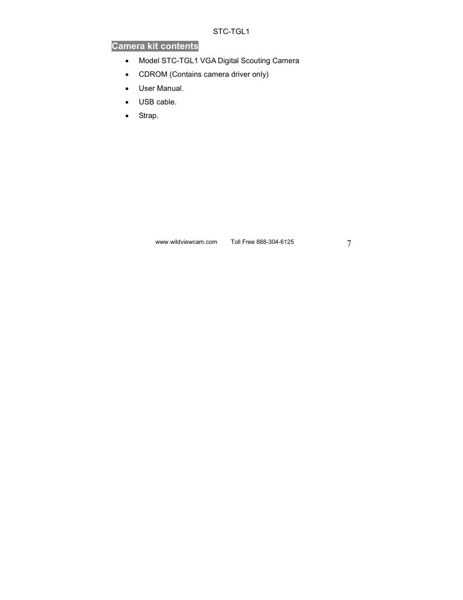 Wildview STC-TGL1 User Manual | Page 7 / 24