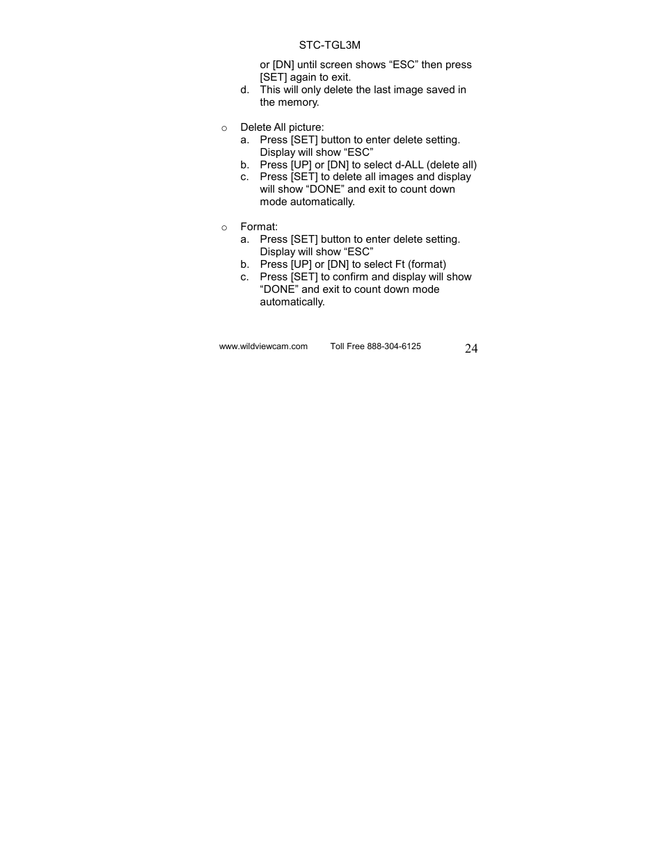 Wildview STC-TGL-3 User Manual | Page 24 / 31