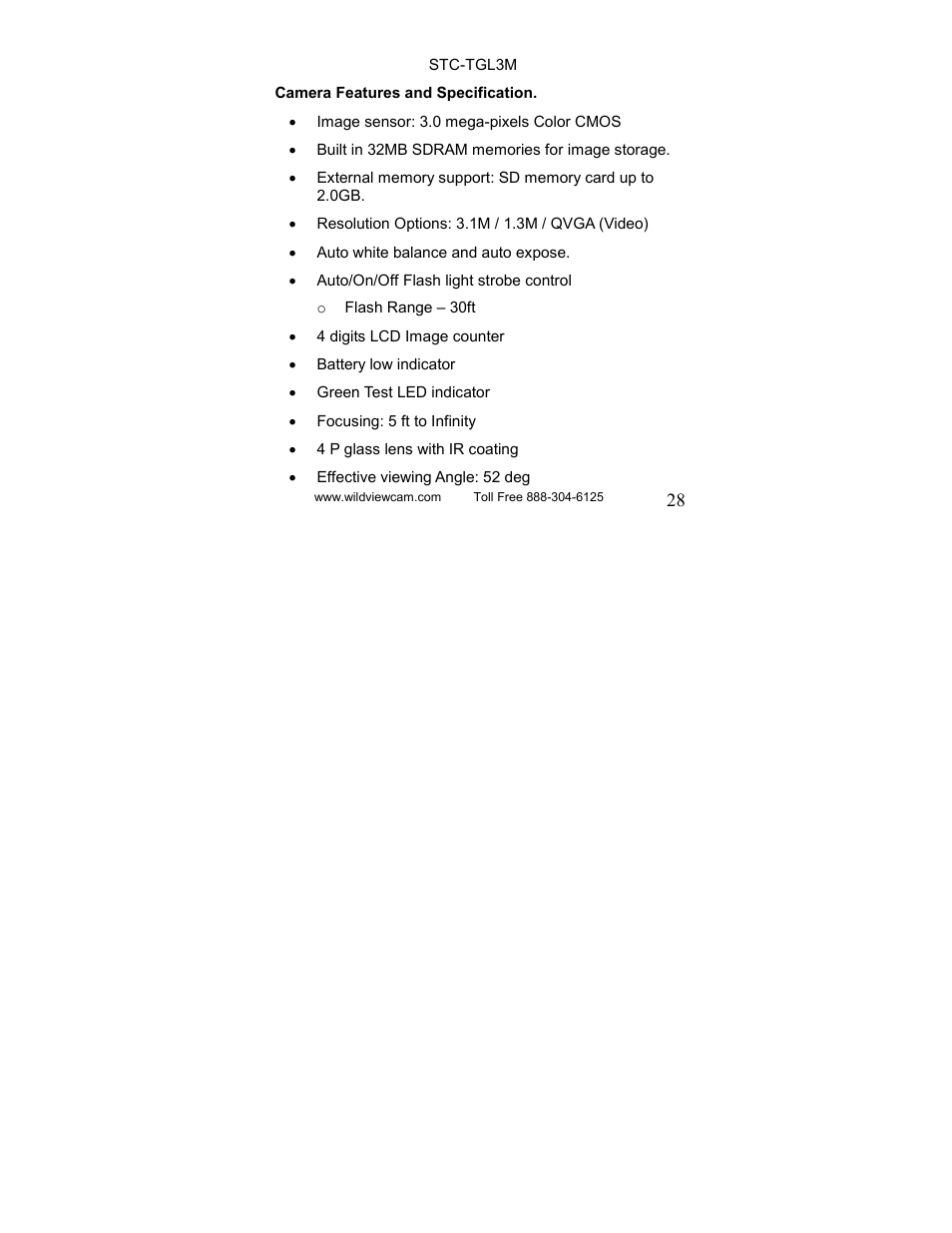 Wildview STC-TGL-3 User Manual | Page 28 / 31