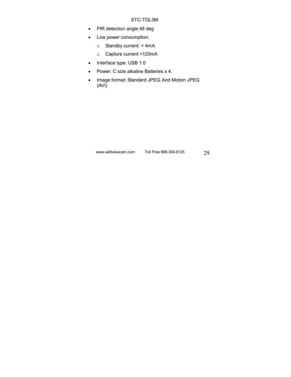 Wildview STC-TGL-3 User Manual | Page 29 / 31