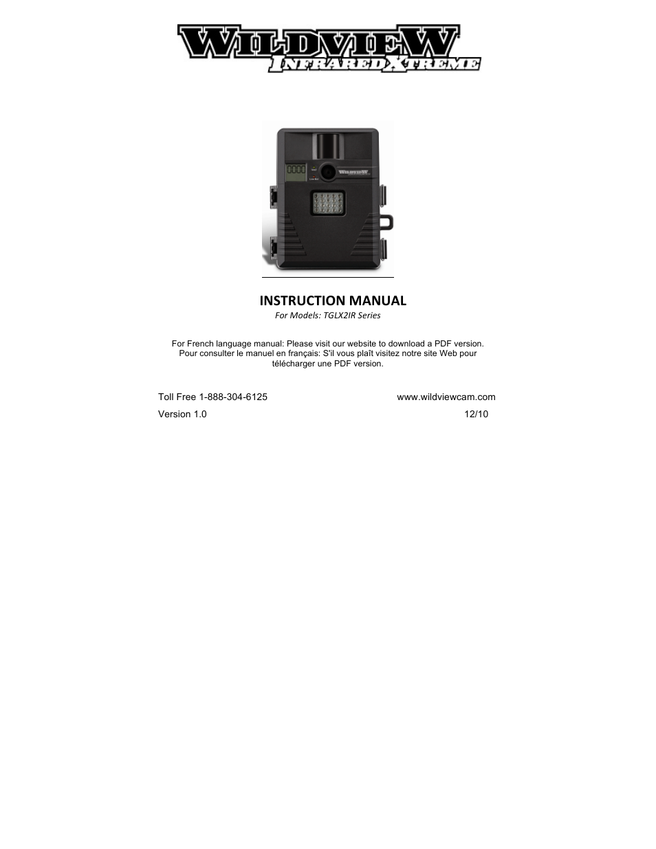 Wildview STC-TGL-X2IR User Manual | 30 pages