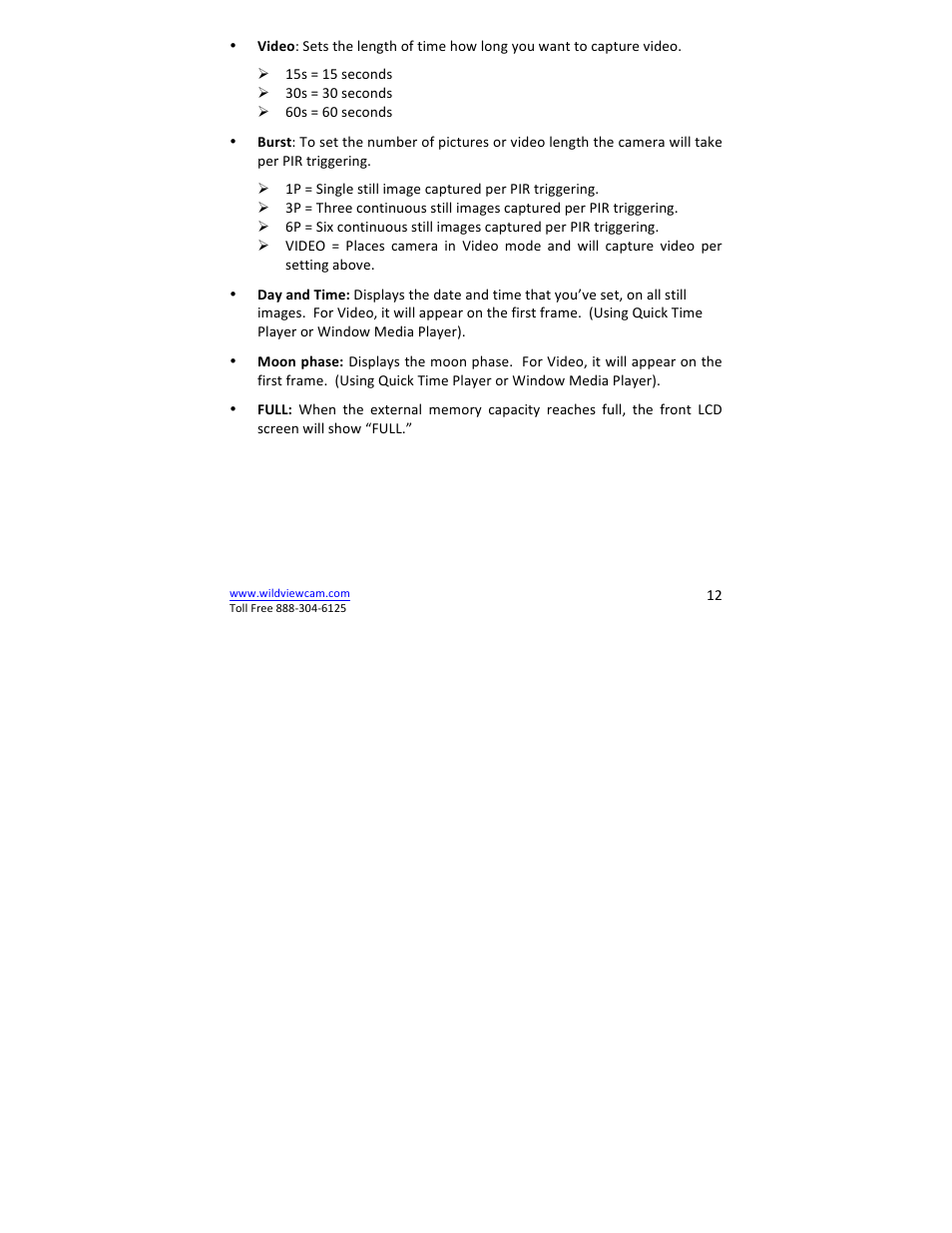Wildview STC-TGL-X2IR User Manual | Page 12 / 30