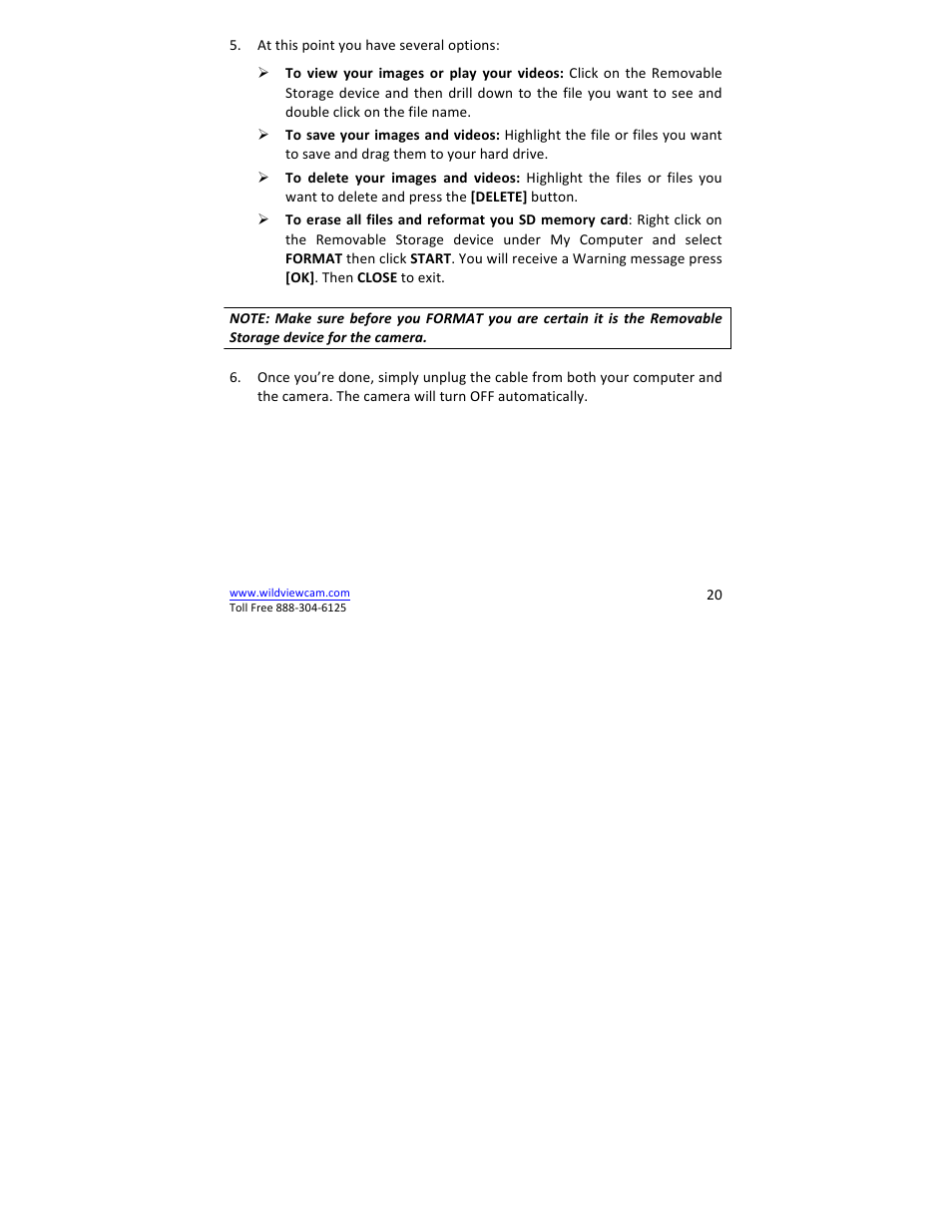 Wildview STC-TGL-X2IR User Manual | Page 20 / 30