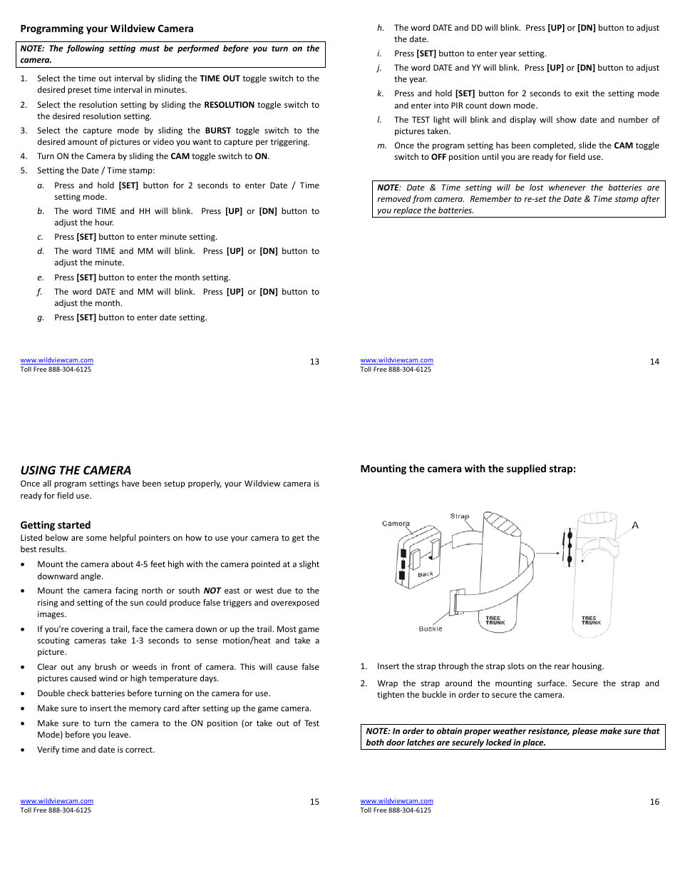 Using the camera | Wildview STC-TGL-X8IR User Manual | Page 4 / 8