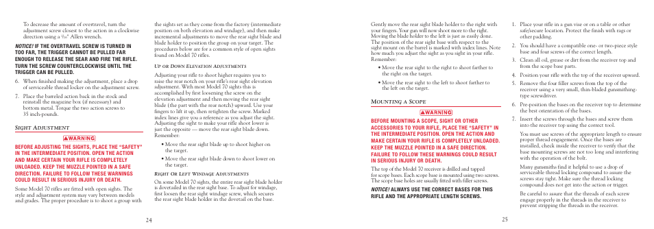 Winchester Repeating Arms 70 User Manual | Page 27 / 36