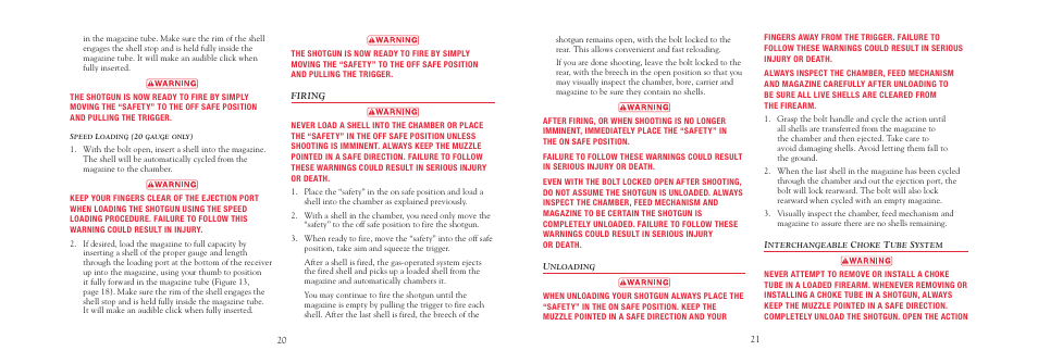 Winchester Repeating Arms X3 Shotgun User Manual | Page 22 / 44