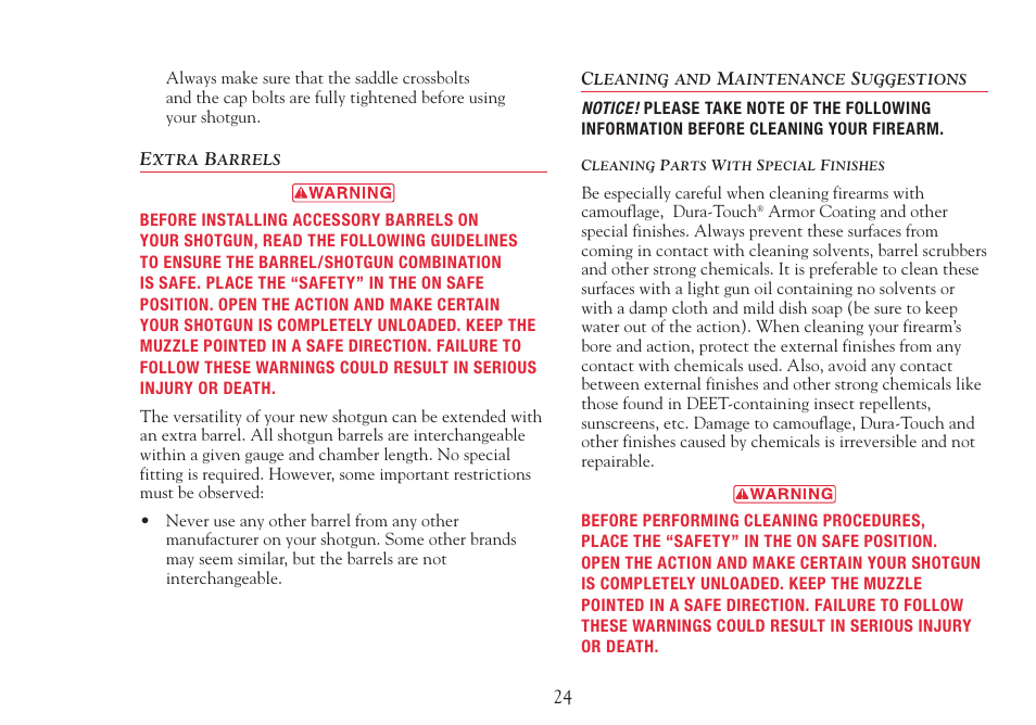 Winchester Repeating Arms X Pump (SXP) User Manual | Page 26 / 36