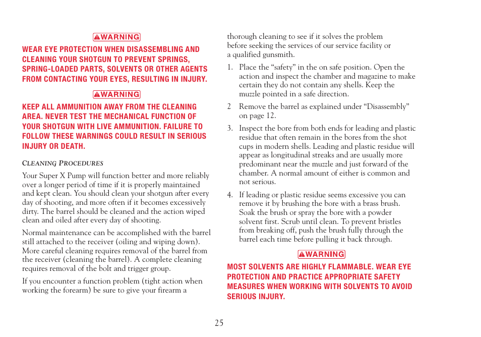 Winchester Repeating Arms X Pump (SXP) User Manual | Page 27 / 36
