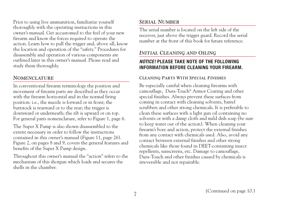Winchester Repeating Arms X Pump (SXP) User Manual | Page 9 / 36