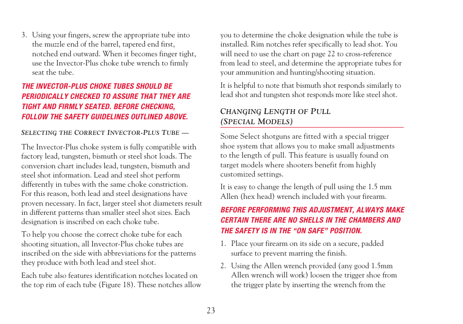 Winchester Repeating Arms Select User Manual | Page 25 / 34