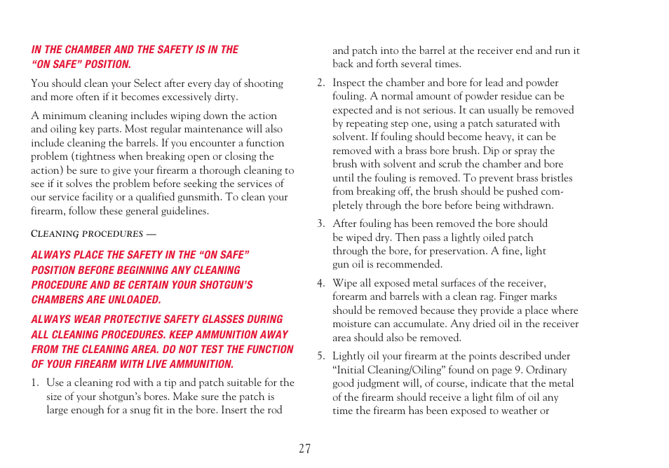 Winchester Repeating Arms Select User Manual | Page 29 / 34